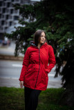 Tmavě modrá parka FASHION