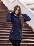 Modro-bílá zimní parka