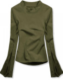 Khaki top s dlouhými rukávy