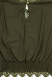 Khaki halenka s krajkou