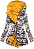 Žlutá oboustranná army parka