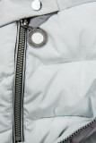 Baby blue prodloužená bunda s kapucí