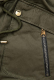 Khaki-černá oboustranná zimní parka