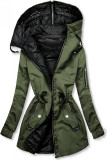 Oboustranná jarní parka khaki/černá