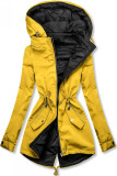Jarní oboustranná parka, žlutá-černá