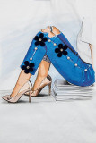 Bílé tričko s potiskem JEANS