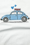 Bílé tričko s potiskem BLUE CAR