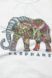 Bílé tričko s potiskem ELEPHANT