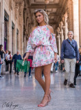 Růžové květinové šaty Laura/O'la Voga