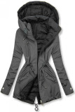 Lehká oboustranná přechodná parka grafit/černá