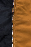 Parka s odepínatelnou kapucí hnědá/tmavě modrá