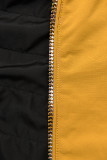 Parka s odepínatelnou kapucí žlutá/černá