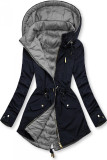 Tmavě modro-šedá oboustranná parka