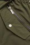 Khaki/černá parka s kapucí