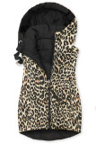 Oboustranná vesta s leopardím vzorem černá