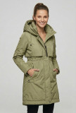 Přechodná bunda/plášť s kapucí olivově zelená